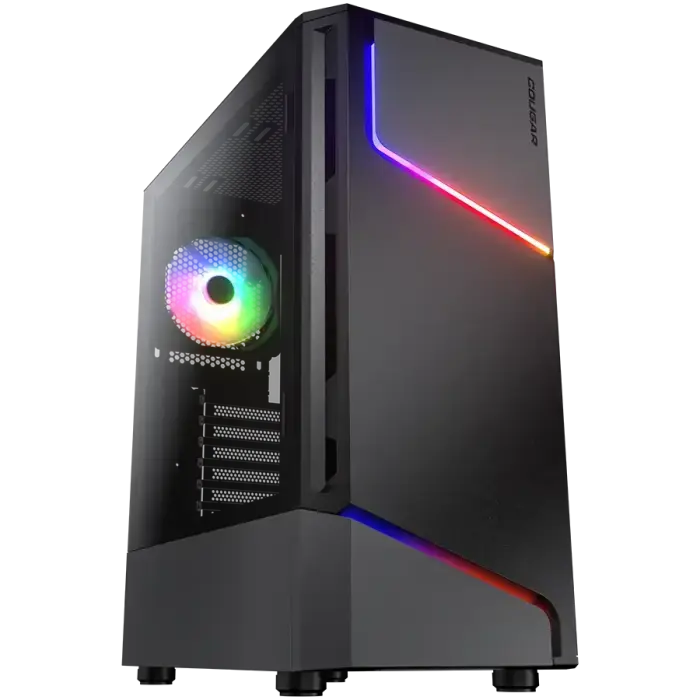 COUGAR MX360 RGB PC Case, Mid Tower, Black