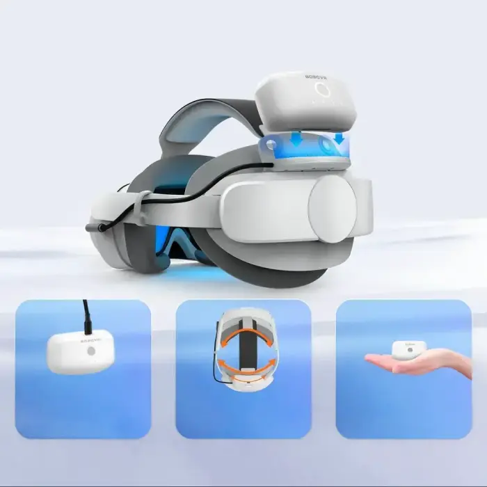 BoboVR P4S Head Strap with Battery for PICO 4 Ultra and Ultra Enterprise - Gray Foto 5