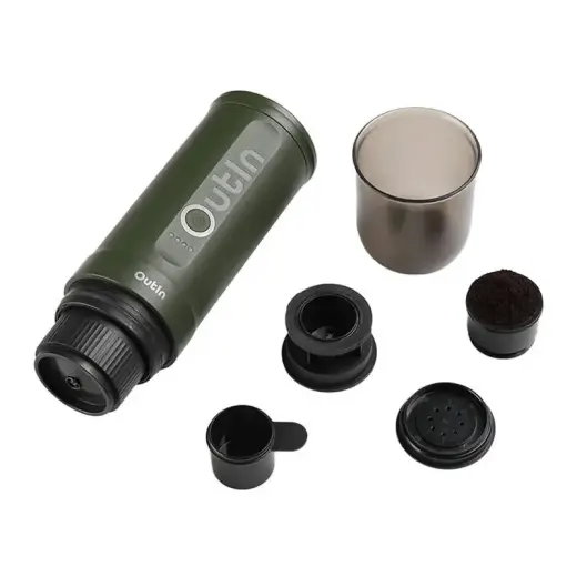 Outin Nano 7500mAh portable coffee maker set (Green) + protective case Фото num