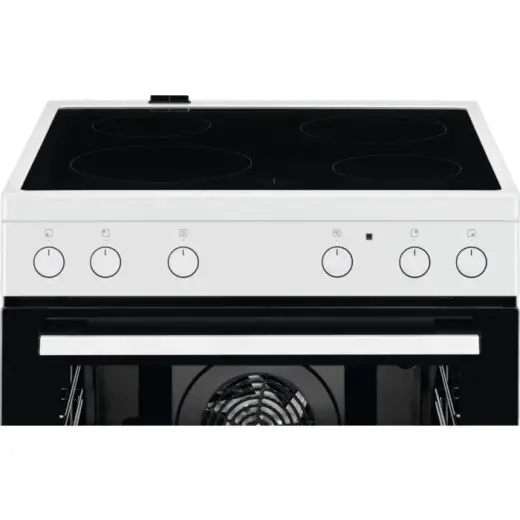Electrolux elektriskā plīts ar elektrisko cepeškrāsni, 596 mm, balta Photo