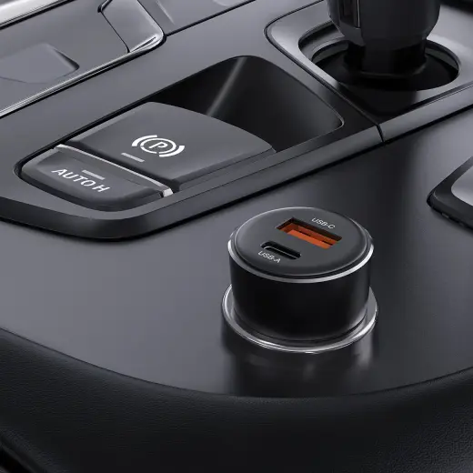 Зарядка для автомобиля Acefast B12 | 60W | PD, QC, PPS | USB-C, USB-A | черная Фото num