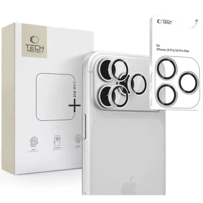OSŁONA APARATU TECH-PROTECT CAMRING FIT+ IPHONE 18 PRO / MAX SILVER