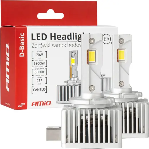 AMiO LED car bulbs d-basic series d3s|d8s|d3r 6000k canbus amio-03628