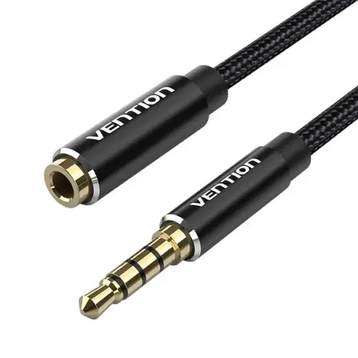 Cable Audio TRRS 3.5mm Male to 3.5mm Female Vention BHCBJ 5m Black Photo
