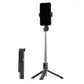 Selfie Stick MINI - with detachable bluetooth remote control and tripod - P40S BLACK Photo
