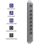 Qoltec Surge protector | 8 sockets | 1.8m | Grey — Foto 4