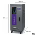 Qoltec Three-phase AVR MULTIPROTECTION voltage stabiliser | 15kVA | Accuracy ± 3% | 3-phase servo motor | LCD — Фото 14
