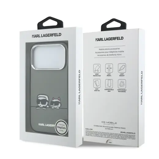 Karl Lagerfeld IML K&CH Heads Logo MagSafe Case for iPhone iPhone 17 Pro Black Foto 6