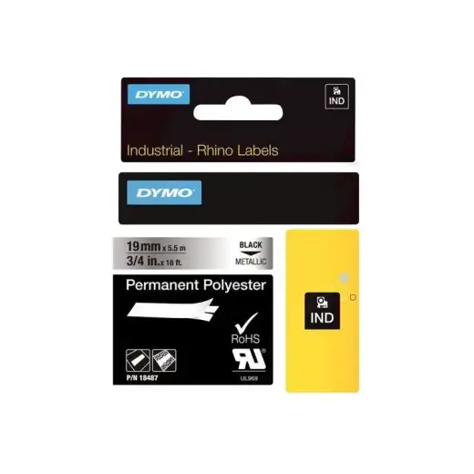 Dymo Schriftband Vinyl Black Metallic (18487) Foto 4