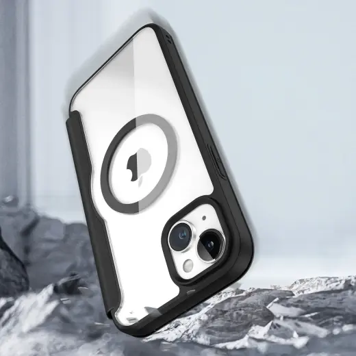 Dux Ducis Skin X Pro Magnetic Flip MagSafe Case iPhone 15 - Black Фото num