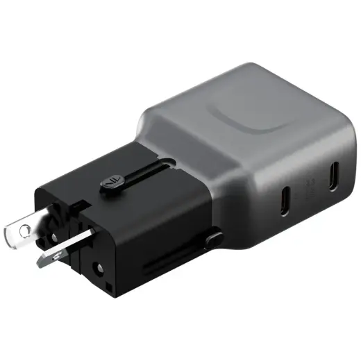Wall charger Energea TravelGo Adapter 45 2xUSB-C 45W graphite-black Photo