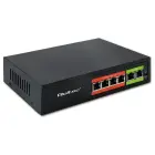 Qoltec FAST Ethernet PoE SWITCH | 4x RJ45 PoE | 2x RJ45 Uplink | 65W | 10/100 Mb/s Foto 1