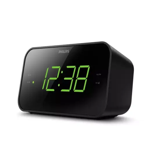 PHILIPS radio pulkstenis, melns Photo
