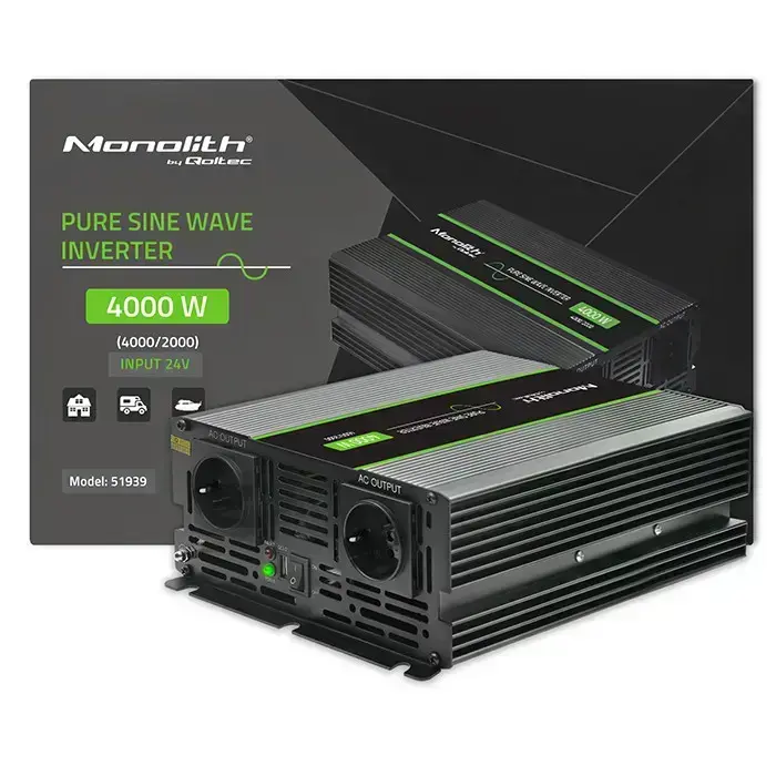 Qoltec Pure Sine Wave Inverter Monolith | 2000W | 4000W | 24V to 230V Foto 15