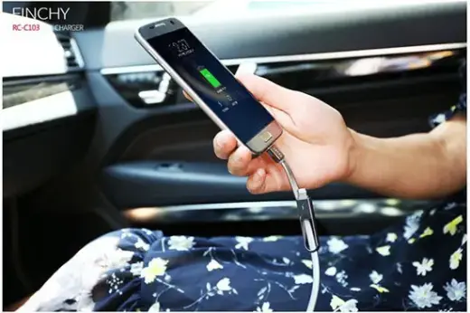 Зарядка для автомобиля REMAX Finchy RCC-103 | 17W | USB-A, Lightning, MicroUSB | с кабелем Lightning + MicroUSB в комплекте | серебристая Фото num