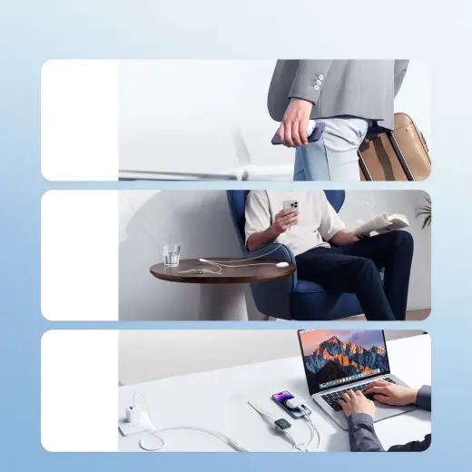 Joyroom S-IW007 3-in-1 cable USB-A magnetic charger - Lightning 1.2m - white Photo