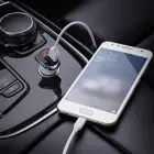 Borofone Car charger BZ15 Auspicious - 2xUSB - 2,4A with USB to MicroUSB cable white Foto 6