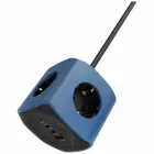 Cellline Power Socket Cube 6in1 2500W USB/2xUSB-C 65W blue — Foto 7
