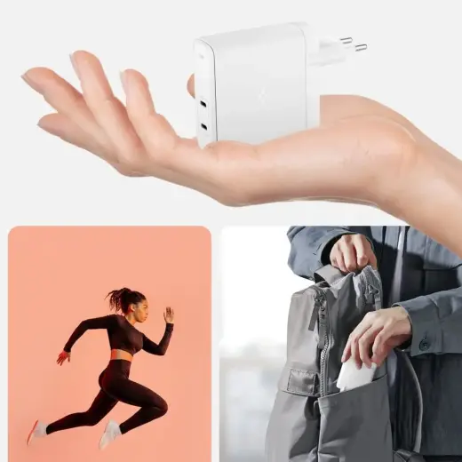 SPIGEN ARCSTATION PRO tīkla lādētājs | 140W | GaN | USB-A | balts Foto 3