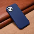 iCarer Case Leather cover for iPhone 14 Plus genuine leather case blue (compatible with MagSafe) — Photo 11