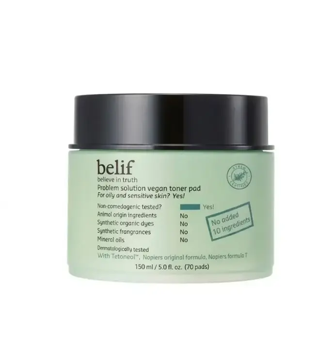 Belif Problem Solution Vegan Toner Pad 15ml