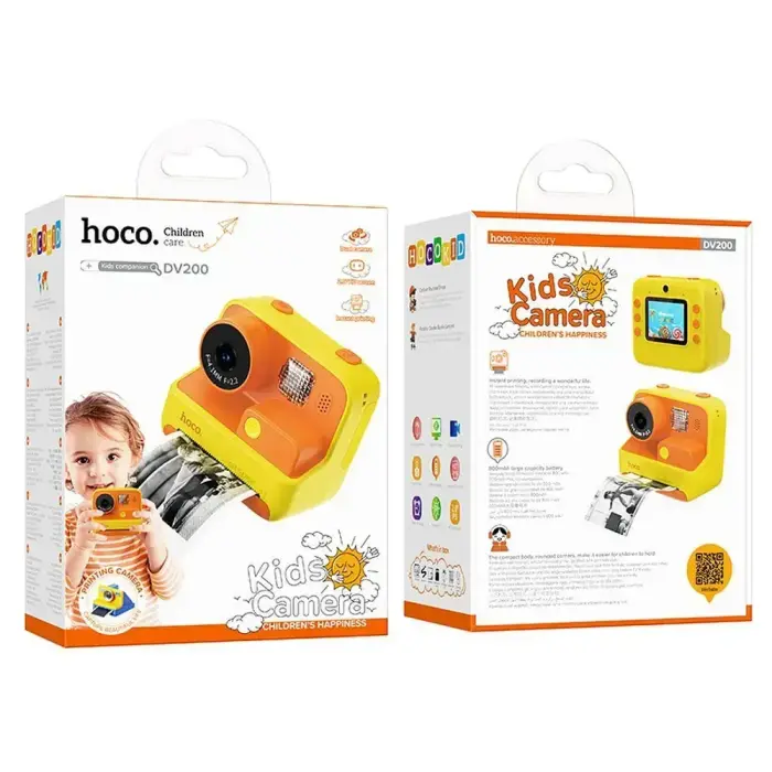 Digital kids camera with printer Hoco 1MP 2,0" HD Ready DV200 yellow Foto 7