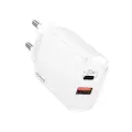 USAMS Ład. siec. 1xUSB-C+1xUSB T35 20W (only head) PD3.0 +QC3.0 Fast Charging biały|white CC121TC01 (US-CC121) Фото num