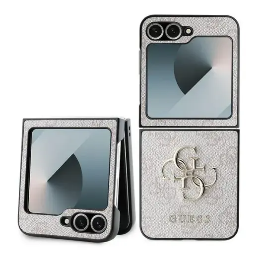 Guess Leather 4G Metal Logo Case for Samsung Galaxy Z Flip 6 - Pink Фото num