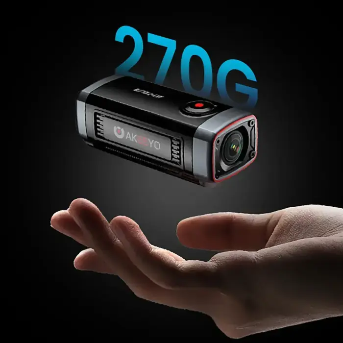 AKEEYO 710 Lite Handlebar Action Camera for Bikes and Motorcycles - Black Фото num