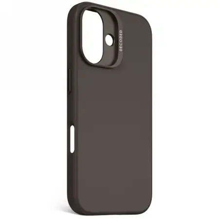 Decoded AntiMicrobial Silicone Backcover with MagSafe for iPhone 16 - Dark Brown Фото num