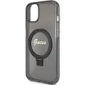 Guess Ring Stand Script Glitter MagSafe Case for iPhone 15 Plus | 14 Plus - Black — Foto 6