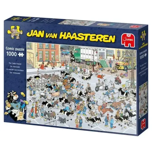 Jumbo Jan van Haasteren Der Vieh-Markt ViehMarkt 1000 Teile Puzzle (19075) Foto 5