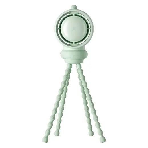 Jisulife Stroller Fan Life2S 5000mAh with Flexible Legs, Desk, Stroller, Filter - Green Фото num