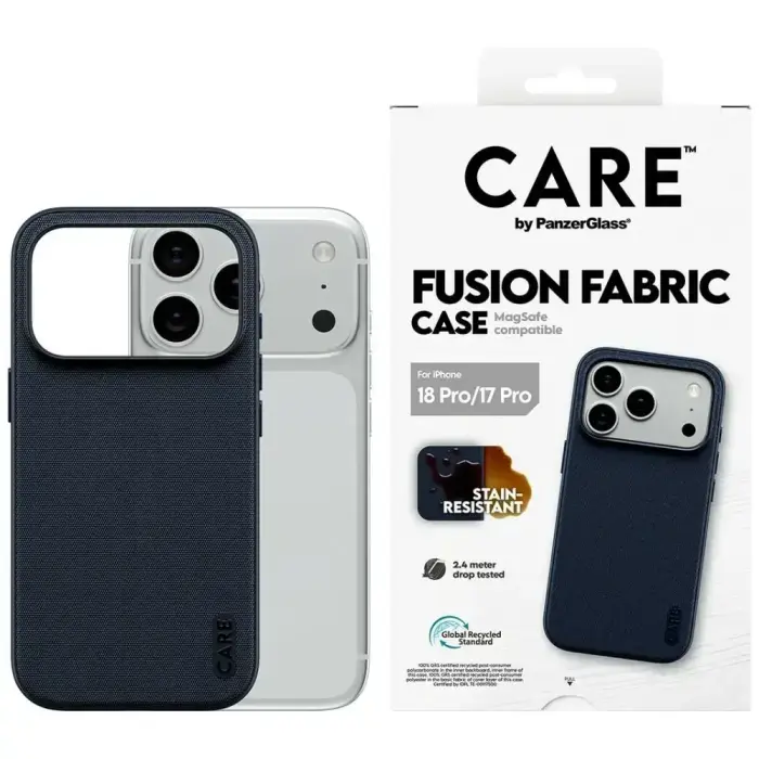 Case CARE by PanzerGlass Fusion Fabric   MagSafe for iPhone 18 Pro / 17 Pro blue