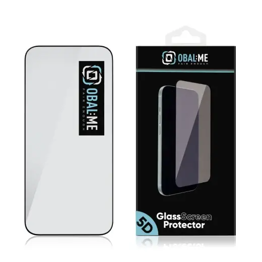 OBAL:ME 5D Glass Screen Protector for Apple iPhone 17 Pro Max Black