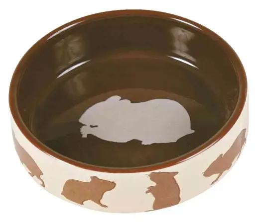 Bowl for animals, ceramic : Trixie Ceramic bowl with motif, hamster, 80 ml|ø 8 cm Photo