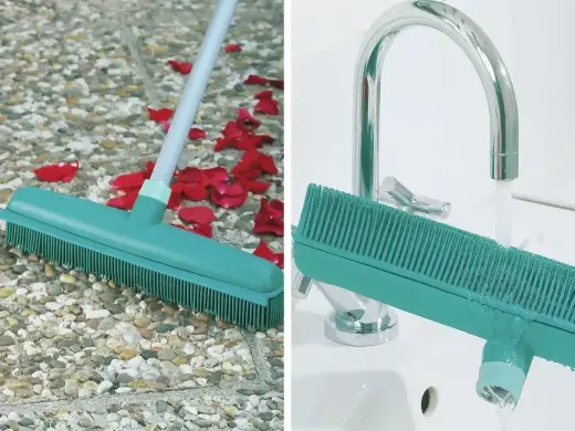 LEIFHEIT Gumijas grīdas birste ar teleskopisku kātu 35cm "Supra rubber broom'' Foto 2