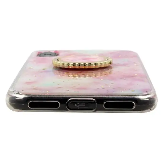 Fusion Marble Ring Back Case Silicone Case For Apple iPhone 12 Mini Pink Photo