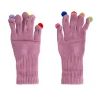 Gloves for touch screens with pom poms PURPLE Photo