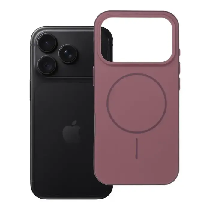 Case for iPhone 18 Pro / 17 Pro Forcell F-Protect Chromatic Premium compatible with MagSafe burgundy