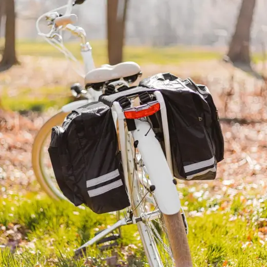 Double bike pannier for the carrier Forever Outdoo black Фото num