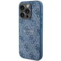 Guess GUHMP15XG4GFRB iPhone 15 Pro Max  6.7" niebieski|blue hardcase 4G Collection Leather Metal Logo MagSafe Photo