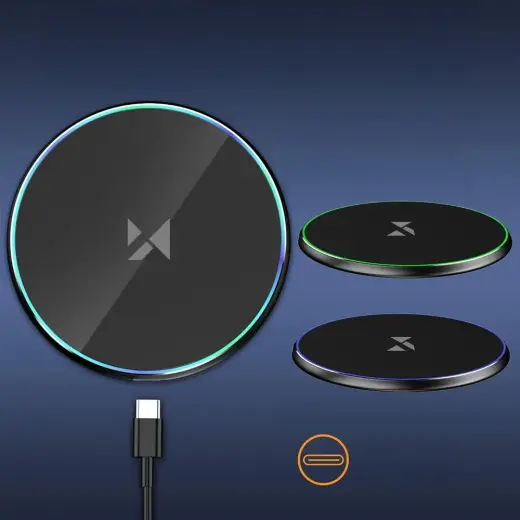 Wozinsky WLI-01Y 15W Qi Inductive Charger with USB-C Cable - Black Foto 9