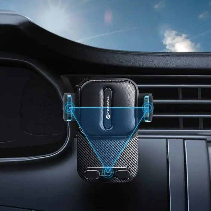 Car phone holder Forcell F-Grip Guardian AV air vent black Photo