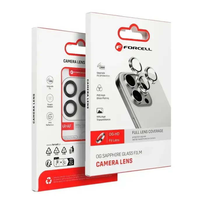 Camera glass to iPhone 16e / 17e Forcell Premium black