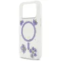 Case Guess Resin Flowers Glitter MagSafe for iPhone 17 Pro purple Foto 6