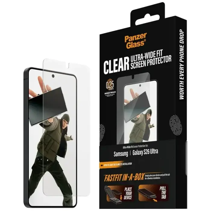 Tempered glass PanzerGlass Ultra-Wide Fit FastFit** for **Samsung Galaxy S26 Ultra** Foto 5