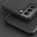 Eco Leather View Case elegant case with a flip cover and stand function for Samsung Galaxy S22 + (S22 Plus) blue — Foto 20