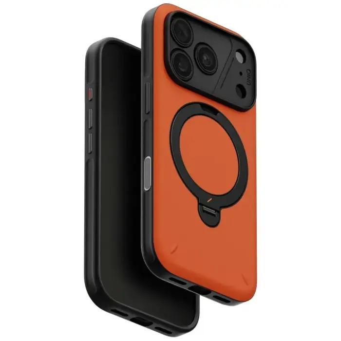 Case UNIQ Elix for iPhone 18 Pro / 17 Pro 360 Rotating Kickstand orange