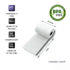 Qoltec Thermal roll 57 x 15 | 55g/m2 | 10pcs | BPA free Foto 2